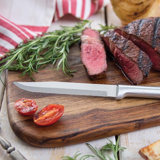 RADA Cutlery Four Utility/Steak Knives Gift Set (S55), Silver | 4-Piece Knife Set , Stainless Steel Blade, Cast Aluminum Handle