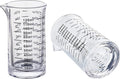 Ackers 4 Oz Glass Measuring Cup,Borosilicate Shot Glass with V-Shaped Spout(Pack of 2)