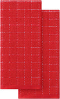 Homaxy 100% Cotton Terry Kitchen Towels, 2 Pack, Red | Ultra Soft and Absorbent Dish Towels for Kitchen, Suitable for Drying and Washing Dishes