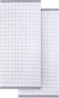 Homaxy 100% Cotton Terry Kitchen Towels, 2 Pack, White | Ultra Soft and Absorbent Dish Towels for Kitchen, Suitable for Drying and Washing Dishes