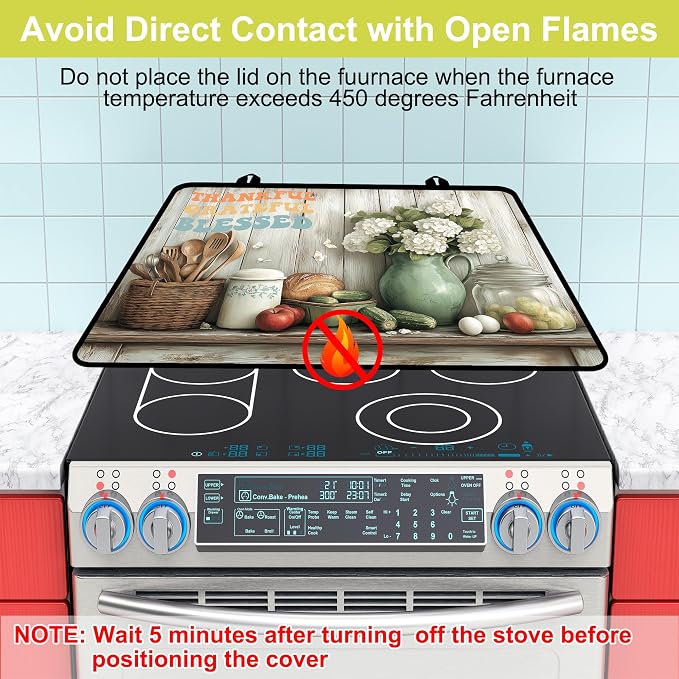 Stove Top Covers for Electric Stove, Glass Stove top Cover 28"x 20"