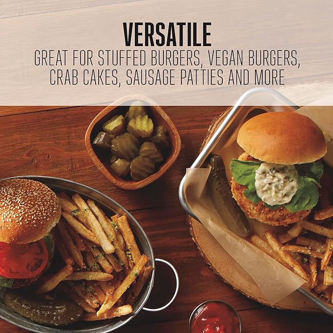 Weston Single Burger Press For 4 1/2" Diameter Patties, 1/4 lbs to 3/4 lbs | Hamburger, Crab Cakes, Sausage Patties | Spring Ejector For Easy Removal | Non-Stick Heavy-Duty Cast Aluminum | 07-0310-W