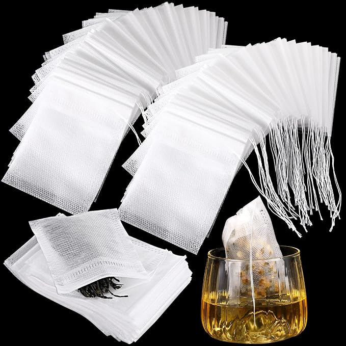 1000 Pcs Tea Bags for Loose Leaf Tea Drawstring,2.75 X 3.54 Inch | Empty Filter Sachets for Coffee Spice Herbs, Fine Mesh Infuser Strainers, Disposable Bulk Supply for Home Cafe Brewing