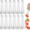 12 PCS Plastic Tongs, Plastic Tongs for Serving Food, 6.3 Inches Clear | Disposable Tongs, Mini Tongs, Kitchen Small Serving Utensil Tongs for Party Ice Catering Buffet Bakery Salad