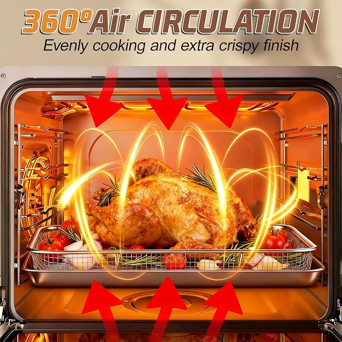 P&P CHEF 15.4 Inch Air Fryer Basket for Oven, Air Fryer Rack, 1 Piece | Food-grade Stainless Steel Air Fryer Accessories for Frying Cooking Baking Roasting, Ideal for Fried Food, Dishwasher Safe