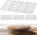 Lounsweer 4 Pcs Cooling Racks, 21L X 13W X 1H Stainless Steel Wire Rack for Baking Sheet, Large Cookie Cooling Rack, Oven Safe Cooking Racks for Sheet Pan, Dishwasher Safe, 2/3 Size