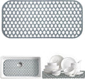 SAMSIER Sink Protectors for Kitchen Sink, Large Silicone Mats Grid for Bottom of Farmhouse (30”x14”)