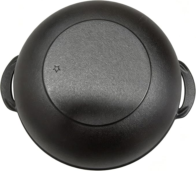 Cast Iron Wok with Handles (Wok with Lid 11" inch)
