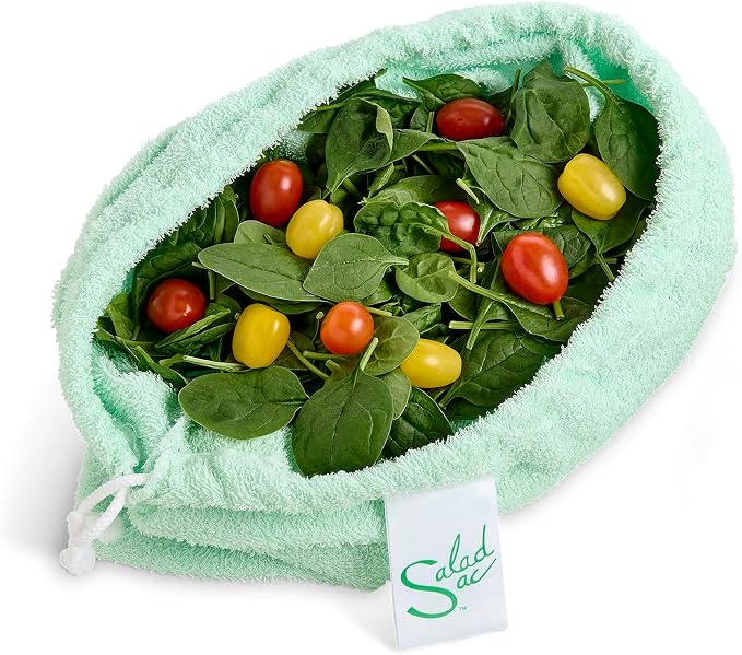 HIC Kitchen Salad Sac Storage Bag, Natural Cotton