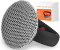 Cast Iron Cleaner Scrubber with Heavy Duty Handle, 3mm Welded Chain Mail | Fine Ring, Stainless Steel Sponge Chainmail Scrubber, Skillet Oven Grill Cleaning Metal Brush -Dishwasher safe,Heat Resistant