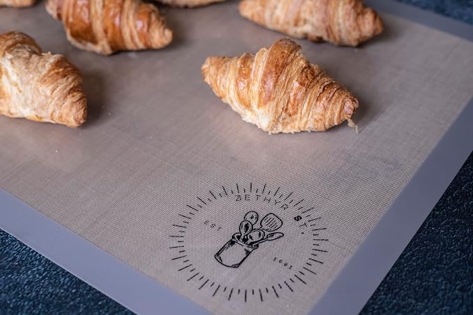 Silicone Baking Mats - Full Size Baking Sheet Liners, Pack of 10, Gray | All Purpose, Oven Safe, Non-Stick, Silicone Baking Sheet Liner, Perfect for Baking Macarons Cookies & Cakes, 16x24”(40x60cm)