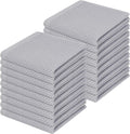 Homaxy 100% Cotton Waffle Weave Kitchen Dish Cloths 18-Pack, Light Gray | 12 x 12 Inches, Ultra Soft Absorbent Dish Towels, Quick Drying Dish Rags with Hanging Loop