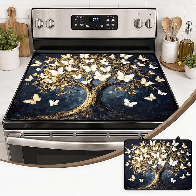 Stove Top Covers with A Non-slip Rubber Coating | protect Your Stove from Scratches, Extend Countertop Space, and Add A Classic Kitchen Touch