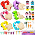 36 Pcs Sandwich Cutter and Sealer with Storage Case, Sandwich Maker & Fruit Cutter Food Picks, DIY Bread Decruster Cookie Sandwich Cutters for Kids Lunch Bento Box Back to School