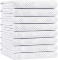 Homaxy 100% Cotton Oversized Waffle Weave Kitchen Towels 8-Pack, White | 20 x 28 Inches, Ultra Soft Absorbent Dish Towels, Quick Drying Large Cleaning Towels