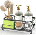 Cisily Sponge Holder for Kitchen, Sink Caddy Organizer, Kitchen Sink Accessories with Drip Tray, Rustproof and Non-slip Kitchen Sink Sponge Holder (Gray)