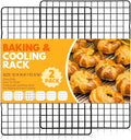 2 PCS Cooling Racks for Cooking and Baking, 14.8x10 Inches Stainless Steel Cooling Rack, Sheet Pan with Wire Rack for Baking Sheet, Bacon Rack Oven Safe Fits Jelly Roll Sheet Pan