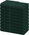 Homaxy 100% Cotton Waffle Weave Kitchen Dish Towels 18-Pack, Blackish Green | 13 x 28 Inches, Ultra Soft Absorbent Dish Towels, Quick Drying Cleaning Towels