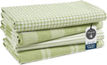 LANE LINEN Cotton Kitchen Towels Set, 4-Pack – Absorbent, Quick-Drying Dish Towels, 18" x 28" - Sage Green