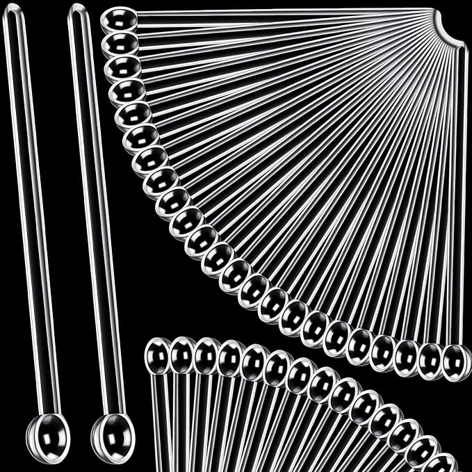 Honeydak 1/32 Teaspoon Micro Scoops 150 Milligram Mini Measuring Spoons Tiny Little Plastic Scoop for Measuring Cosmetics, Powders, Glitter and Seasoning(Clear, 48 Pieces)