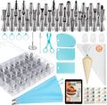 Kootek 90 Piping Bags and Tips Set Frosting Piping Kit for Beginners & Pros | Storage Case, Baking Supplies Kit, 55 Numbered Icing Tips, 20+2 Piping Bags, Pattern Chart, for Cupcake Cookie Cake Decoratin