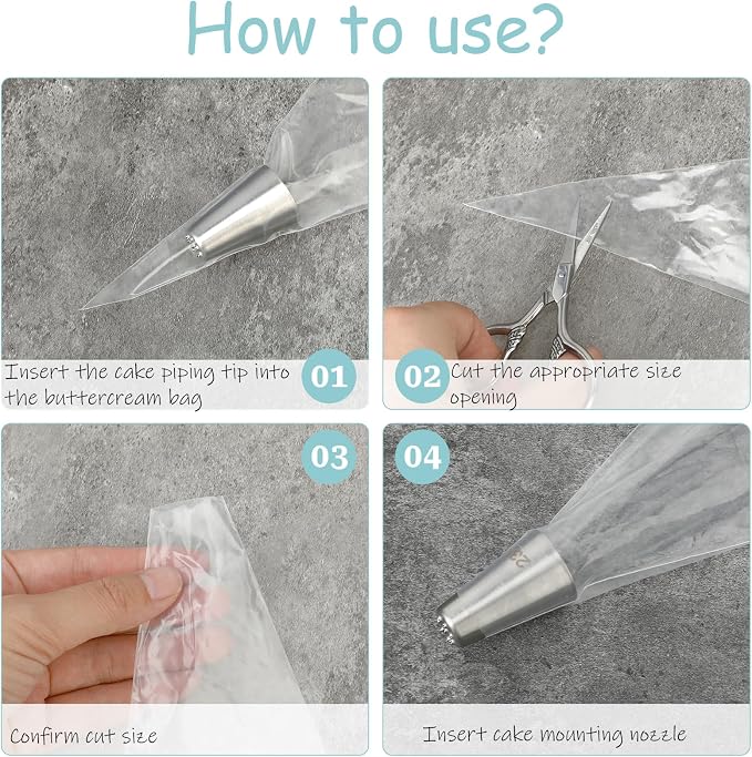 3 PCS Grass Piping Tip, Frosting Tips, Large Piping Tips for Cake Decorating with 233 234 29 Decorating Tip for Frosting, Multi-opening