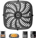 Air Fryer Grill Pan for Chefman Easy View 8 Qt TurboFry 8 Qt 4-in-1 Air Fryer,Food Grade Air fryer Accessories Replacement Tray Rack Parts Grill Crisper Plate with Rubber Bumpers, Dishwasher Safe