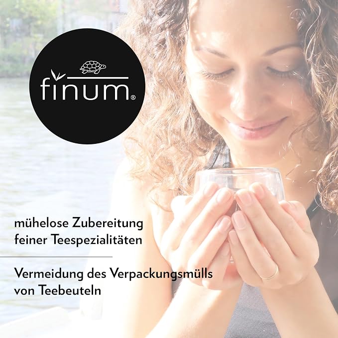 Finum Disposable Paper Tea Filter Bags for Loose Tea, White, Medium, 100 Count