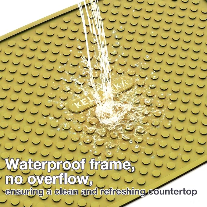 2-Pack Silicone Multi-Use Mats (14" & 12") ¨C All-Purpose Hot Pad, Non-Slip Drying Mat, Counter Protector in Vibrant Green