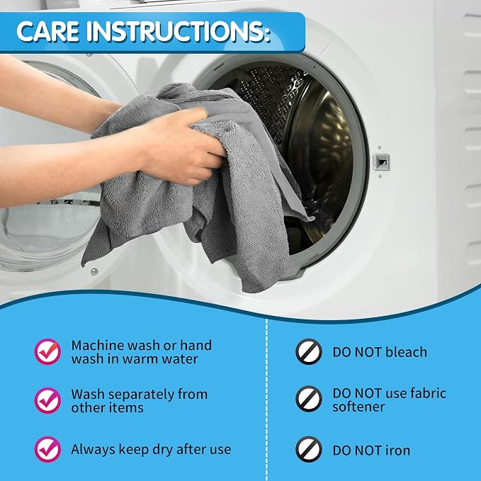 Shop Towels, Pack of 150, Grey Microfiber Cleaning Cloth Bulk, Microfiber Towels for Cars, All-Purpose Absorbent Cleaning Rags, Dust Cloth for Automotive, Mechanic, Garage, 11.5 x 11.5 inch