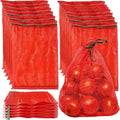 25 Pack 33 LB Mesh Onion Bags,14'' x 20'' Onion Produce Storage Bag,Reusable Breathable Vegetable Storage Net Bags with Drawstring for Onions Vegetables Potatoes Citrus Crawfish