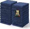 Homaxy 18 Pack Super Soft Absorbent Dish Towels, 10" x 20", Navy Blue | Coral Velvet, Nonstick Oil Fast Drying Microfiber Cleaning Cloth, No Lint Dishcloths for washing and drying