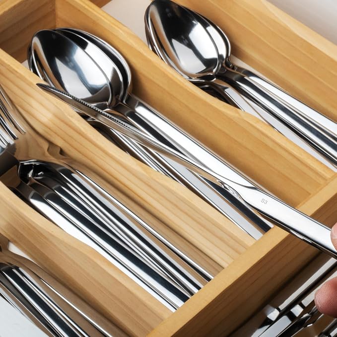 Alata Cube 20-Piece Forged Flatware Set, Service for 4, Mirror Finish | 18/0, Stainless Steel, Dishwasher Safe, Square Handle, Silverware Set, Cutlery Set, Daily Use, Party, Present, Restaurant