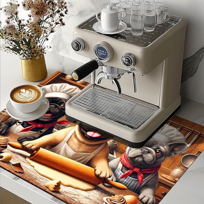 HOMETITUTE Chef Dog Stove Top Cover 28x20 Diatomite Heat Resistant Mat