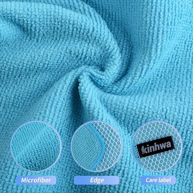 Dish Cloths for Washing Dishes with Scrub Side, Microfiber Dish Rags | Dual-sided microfiber dish cloths with scrubber for stuck-on food, quick dry kitchen washcloths 9 Pack, 6Inch Mixed Colors
