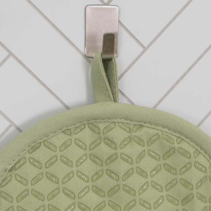 All-Clad Premium Pot Holder: Heat Resistant up to 500 Degrees - 100% Cotton, 10"x8" Hot Pad for Kitchen and Barbecue, 2-Pack, Fennel