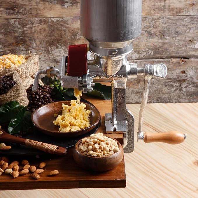 Victoria Manual Cast Iron Grain Mill with High Hopper, Premium Corn-Grinding Mill and Grain Grinder, Made in Colombia | Premium Corn-Grinding Mill and Grain Grinder, Made in Colombia
