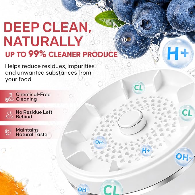 Fruit and Vegetable Washing Machine – Automatic Produce Cleaner and Fruit and Veggie Purifier