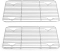 Herogo 2 Pack Cooling Rack, 9.6” x 7.4” Stainless Steel Baking Racks | Rust-resistant & Heavy-duty, Oven & Dishwasher Safe, Baking Cooking Wire Rack, for Cookie Bread Bacon