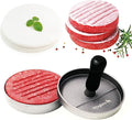 Meykers Hamburger Press Patty Maker 150 Paper, 4.5” Burger Mold Meat Shaper | Non-Stick, BPA Free, Dishwasher Safe, Juice-Locking Grooves, Wax Paper, Beef Cheese Burger for Kitchen Grill Griddle BBQ