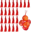 uxcell 150pcs Egg Hatching Bags, 16 Inch Mesh Nylon Netting Reusable Produce Mesh Bags Strong Stretchable Plastic Seafood Boil Bags for Fruits Vegetables Storage, Red
