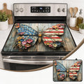 Patriotic Electric Stove Top Cover | Heat Resistant Glass Cooktop Protector for Kitchen Ceramic Countertops, Multiuse Stove Cover and Dish Drying Mat