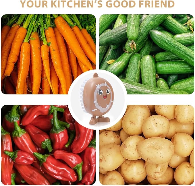 Mushroom Egg Cleaning Brush Cleaner, Vegetable Brush Scrubber for Food | Cute,Washing Veggie to Clean Mushrooms