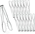 [Clear Tongs 7.5'' Inches] Plasticpro 7.5'' Serving Tongs Heavy Duty Reusable Kitchen and BBQ Clear Serving Tong for party's, Caterings, Events, Buffet, Weddings, And every Day use Pack of 12