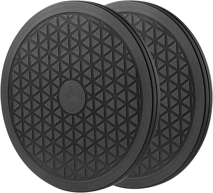 10 Inch Lazy Susan Turntable Organizer, Eichzer Premium Heavy Duty Black Rotating Swivel Stand with Steel Ball Bearings for Model/Rotating Plants/Crafts Stand/TV/Monitor/Laptop (360˚ Rotation)