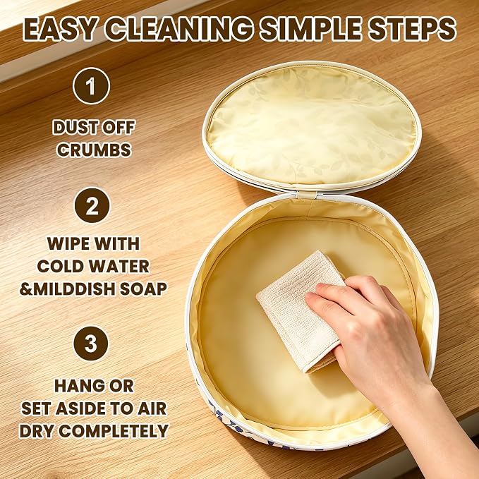 Beeswax Bread Bag For Sourdough & Homemade Bread,Reusable Round Storage Bag | Organic Linen Bread Bag for Round Loaves, Boule Loaves, Gift (Berry) (1 Pack)