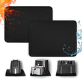 2 PCS Heat Resistant Mats for Countertop Air Fryer, 24x16in, Black | 1022 ℉ Fireproof mat, air fryer accessories for ninja, cosori, waterproof hot pads for kitchen toaster, oven, coffee maker