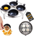 Egg Poacher Insert Stainless Steel Poached Egg Cooker Eggs Poaching Cup PFOA Free Egg Poachers Nonstick, 7.25" Rack Compatible with Current Cookware, Skillets & Instant Pots