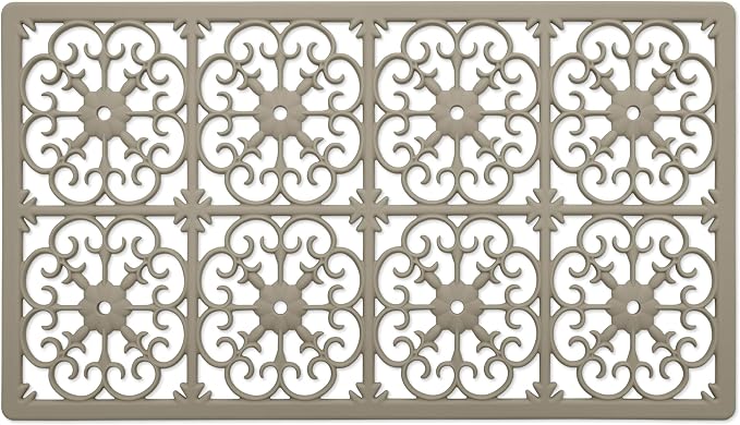 GASARÉ, Extra Large, Thick, Silicone Trivet for Hot Dishes, Pots, and Pans, Heat Resistant Mat for Countertop, Hot Pad for Kitchen, Easy to Clean, 21 x 12 x 3/8 Inches, Taupe