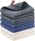 Nialnant 6 Pack 100% Cotton Kitchen Towels - 13 x 28 Inches